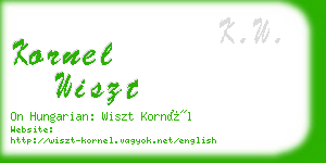 kornel wiszt business card